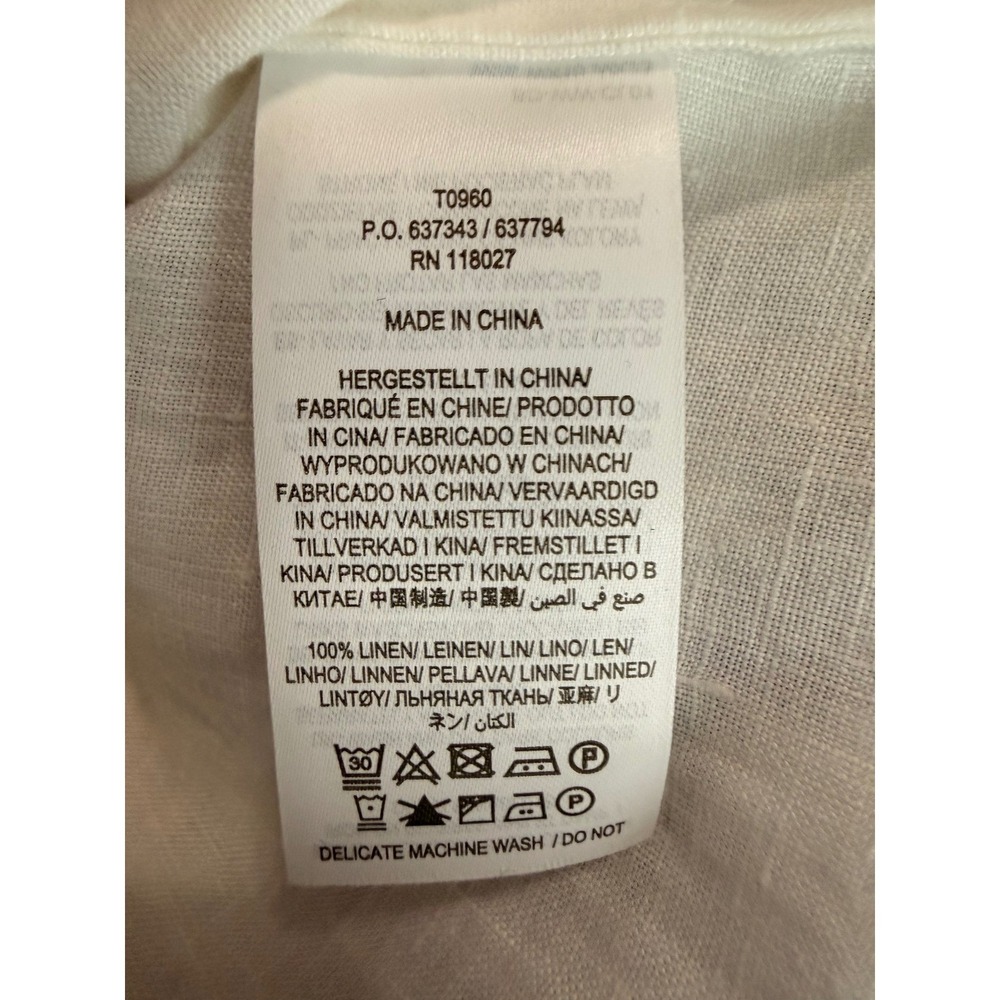 Boden Womens White Linen Paisley Embroidered Tunic Top and Shorts Set US 10 NEW - Picture 10 of 14